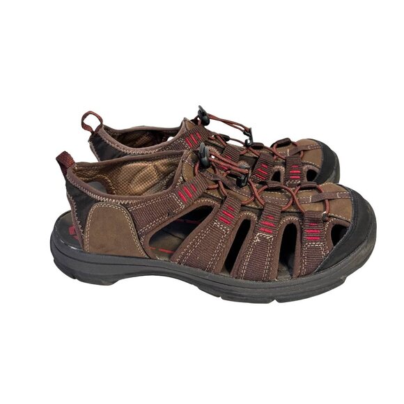 Dockers Sandals Mens 9M Brown Outdoor Hiking Fisherman Adjustable Toggle Closure - Picture 2 of 10
